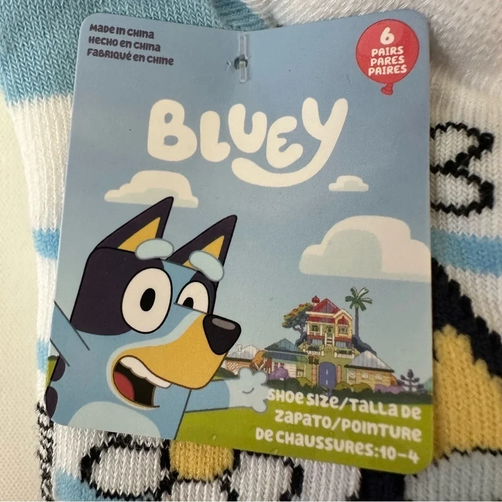 Bluey Character Socks Size 10-4 Kids